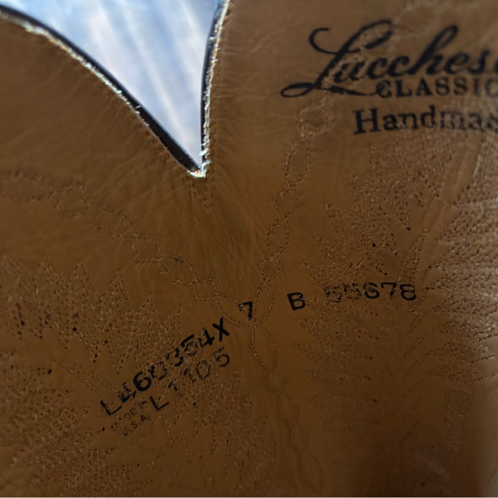 Women’s Tall Lucchese Western Cowgirl Boots Sz 7 - Picture 2 of 15